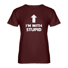 Womens I'm with Stupid Up Ladies' T-shirt