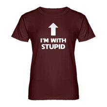 Womens I'm with Stupid Up Ladies' T-shirt