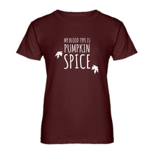 Womens My Blood Type is Pumpkin Spice Ladies' T-shirt