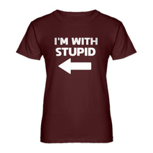 Womens I'm With Stupid Left Ladies' T-shirt
