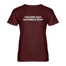Womens I PAID MORE TAXES THAN DONALD TRUMP Ladies' T-shirt