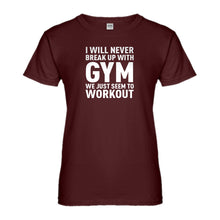 Womens Never Break Up With Gym Ladies' T-shirt