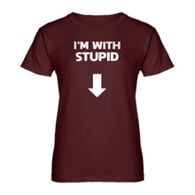 Womens I'm with Stupid Down Ladies' T-shirt