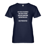 Womens She Persisted Venus Fist Ladies' T-shirt