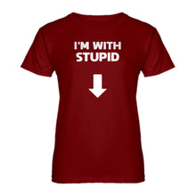 Womens I'm with Stupid Down Ladies' T-shirt