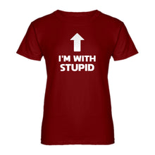 Womens I'm with Stupid Up Ladies' T-shirt