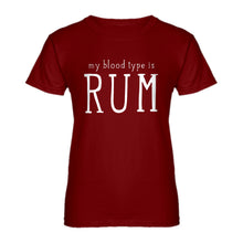 Womens My Blood Type is Rum Ladies' T-shirt