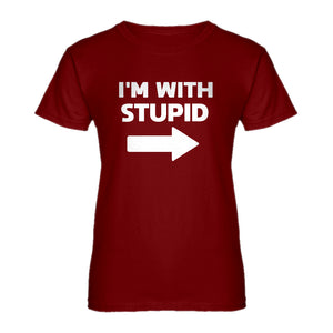Womens I'm With Stupid Right Ladies' T-shirt