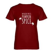 Womens My Blood Type is Pumpkin Spice Ladies' T-shirt