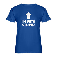 Womens I'm with Stupid Up Ladies' T-shirt