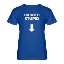 Womens I'm with Stupid Down Ladies' T-shirt