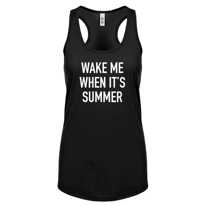 Wake me When its Summer Womens Racerback Tank Top