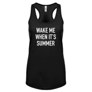 Wake me When its Summer Womens Racerback Tank Top