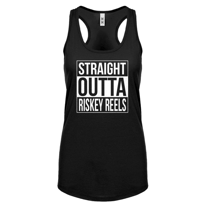 Straight Outta Riskey Reels Womens Racerback Tank Top