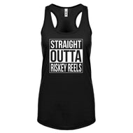 Straight Outta Riskey Reels Womens Racerback Tank Top