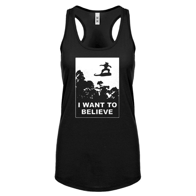 I Want to Believe Nimbus Fighter Womens Racerback Tank Top