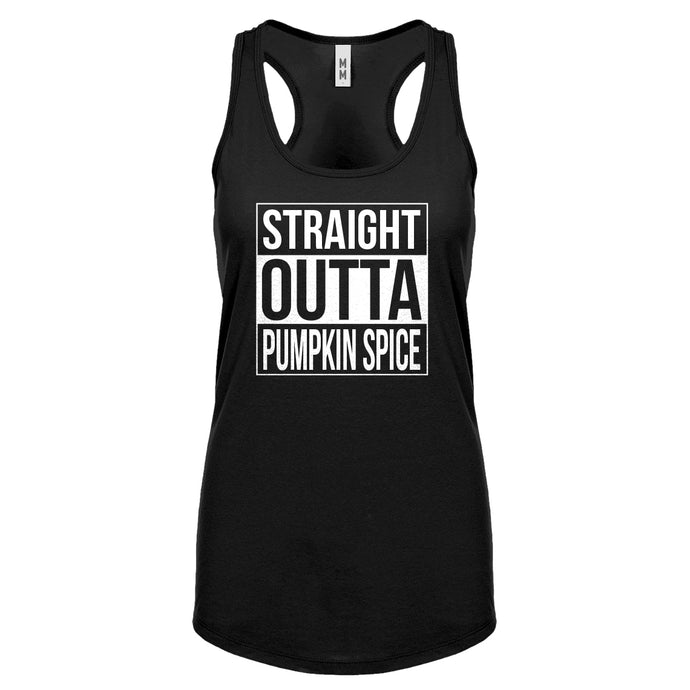 Straight Outta Pumpkin Spice Womens Racerback Tank Top