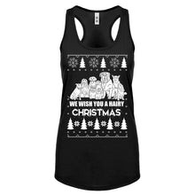 Racerback We Wish You a Hairy Christmas Womens Tank Top