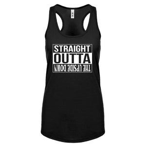 Straight Outta the Upside Down Womens Racerback Tank Top