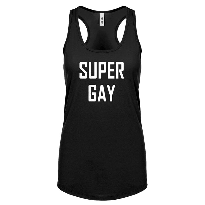Super Gay Womens Racerback Tank Top