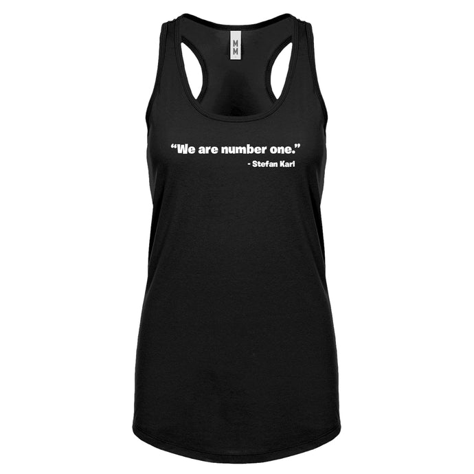 We are Number One Womens Racerback Tank Top