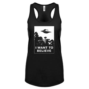 I Want to Believe Womens Racerback Tank Top