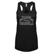 Racerback Tacos and Tequila Womens Tank Top