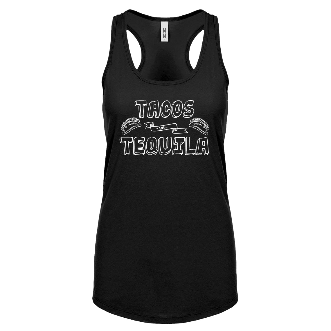 Racerback Tacos and Tequila Womens Tank Top