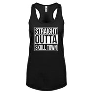 Straight Outta Skull Town Womens Racerback Tank Top