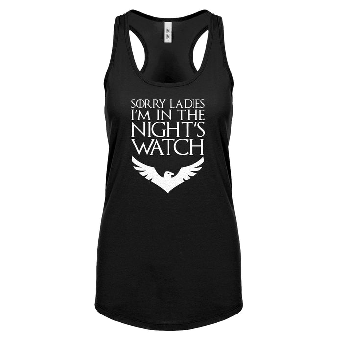 Racerback Sorry Ladies Nights Watch Womens Tank Top