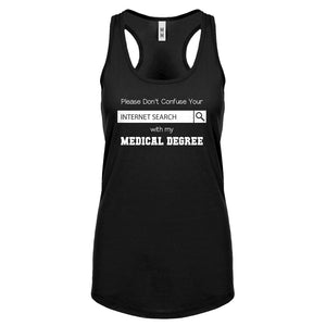 Don't Confuse Your Search Womens Racerback Tank Top