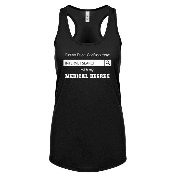 Don't Confuse Your Search Womens Racerback Tank Top