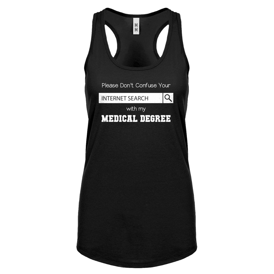 Don't Confuse Your Search Womens Racerback Tank Top