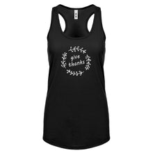Give Thanks Womens Racerback Tank Top