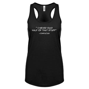 Confucius say Womens Racerback Tank Top