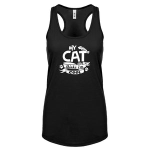 My Cat Thinks I'm Cool Womens Racerback Tank Top
