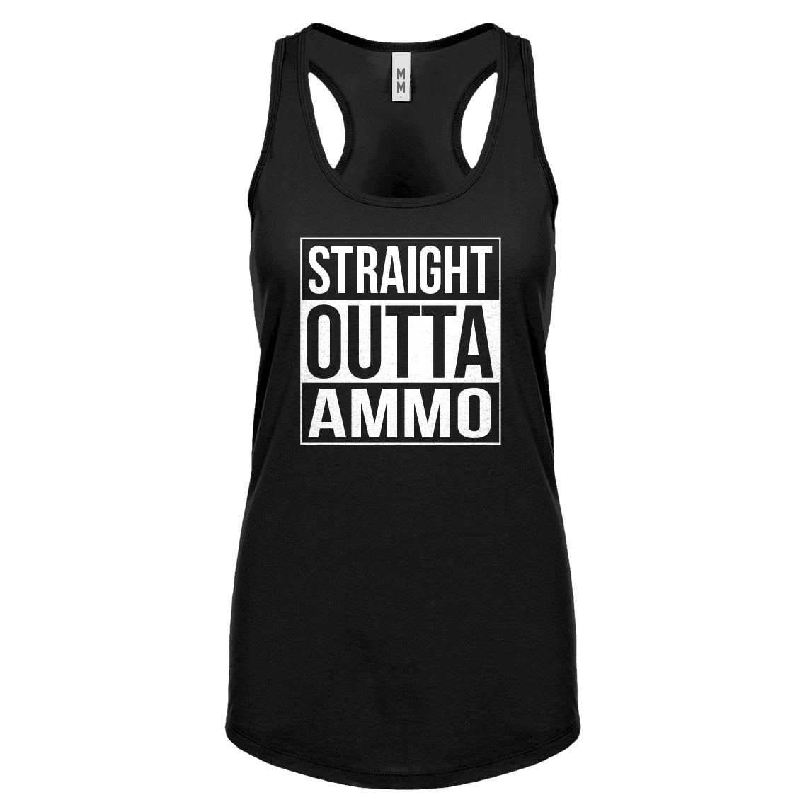 Straight Outta Ammo Womens Racerback Tank Top