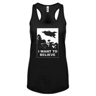 I Want to Believe Planet Express Womens Racerback Tank Top