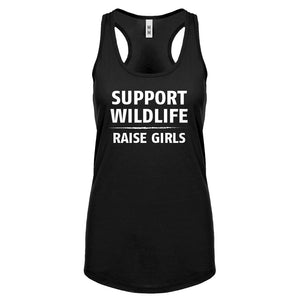Support Wildlife Raise Girls Womens Racerback Tank Top