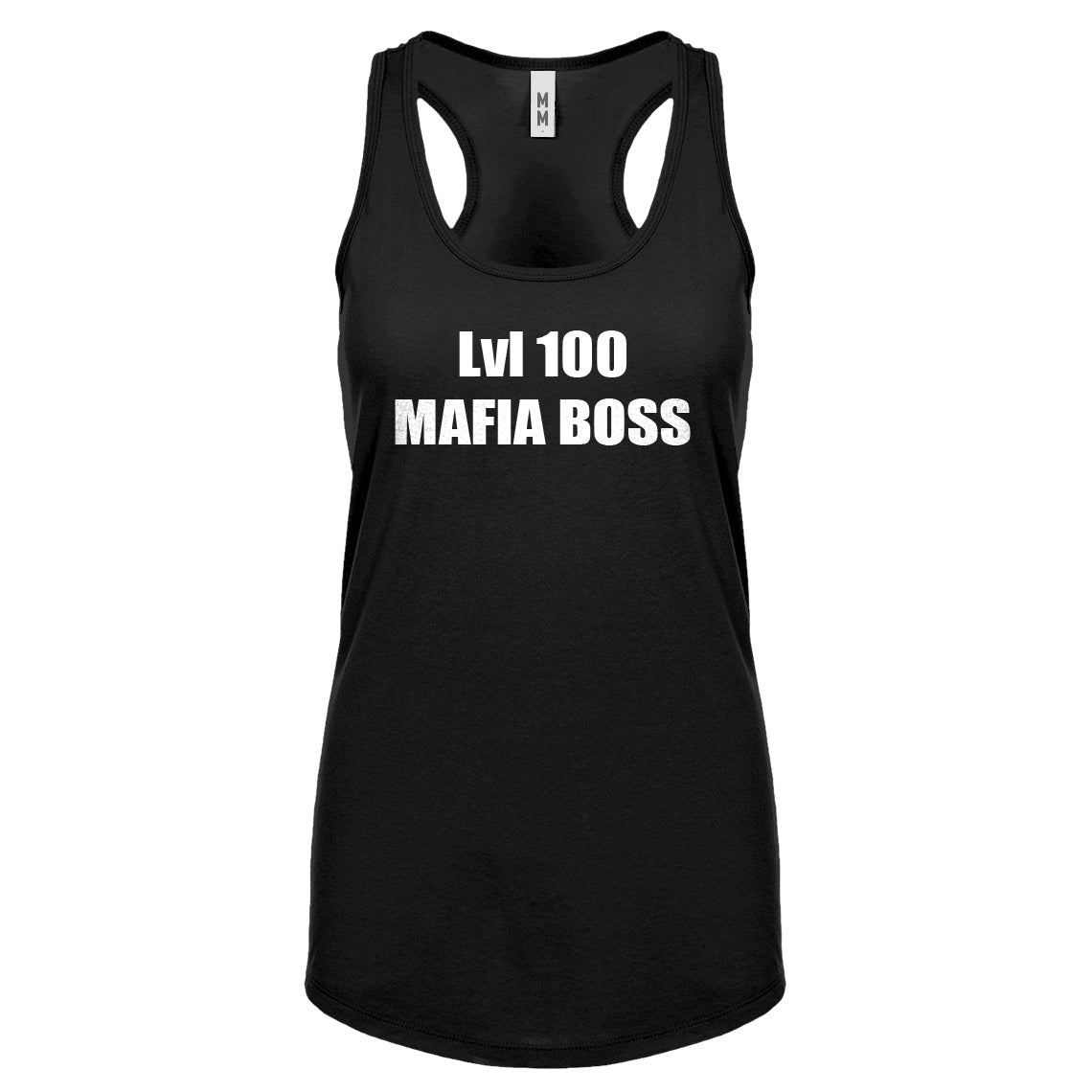 Lvl 100 Mafia Boss Womens Racerback Tank Top