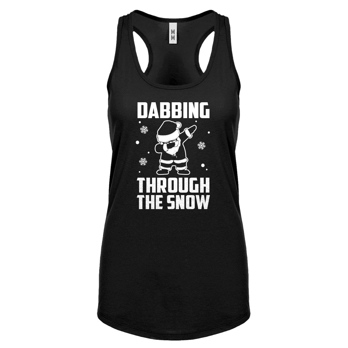 Dabbing through the Snow Womens Racerback Tank Top
