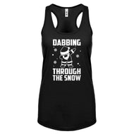Dabbing through the Snow Womens Racerback Tank Top