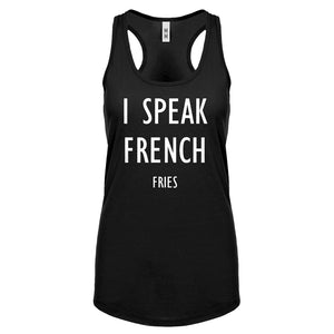 Racerback I Speak French Fries Womens Tank Top