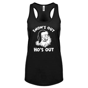 Snows Out Ho's Out Womens Racerback Tank Top