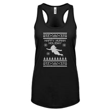 Racerback Happy Human Holiday Womens Tank Top