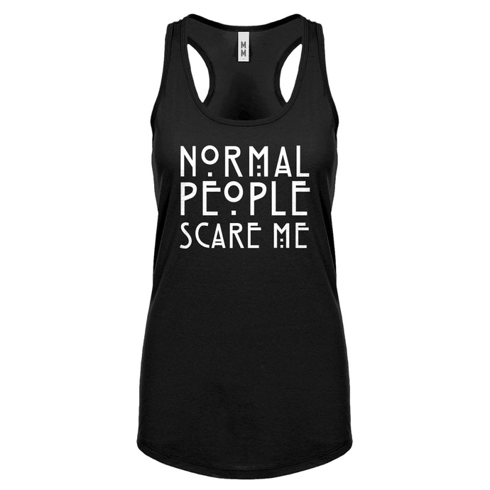 Racerback Normal People Scare Me Womens Tank Top