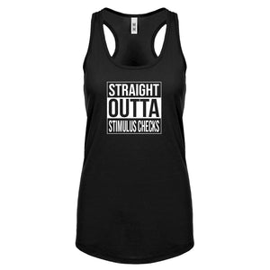 Straight Outta Stimulus Checks Womens Racerback Tank Top