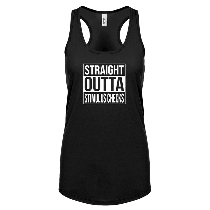 Straight Outta Stimulus Checks Womens Racerback Tank Top
