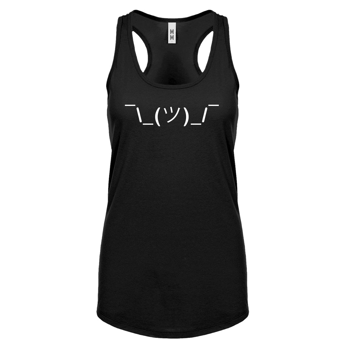 Racerback ASCII Shrug Womens Tank Top