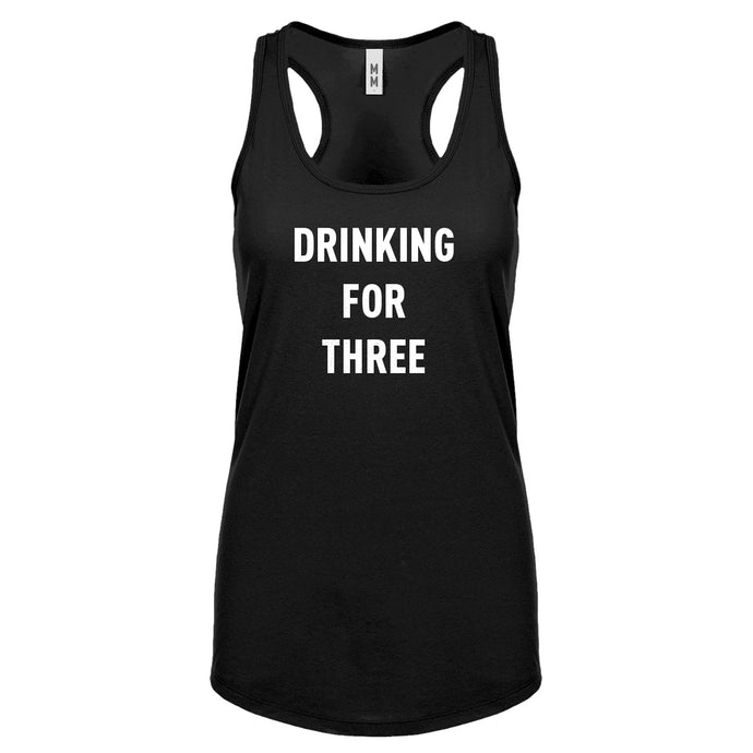 Drinking For Three Womens Racerback Tank Top